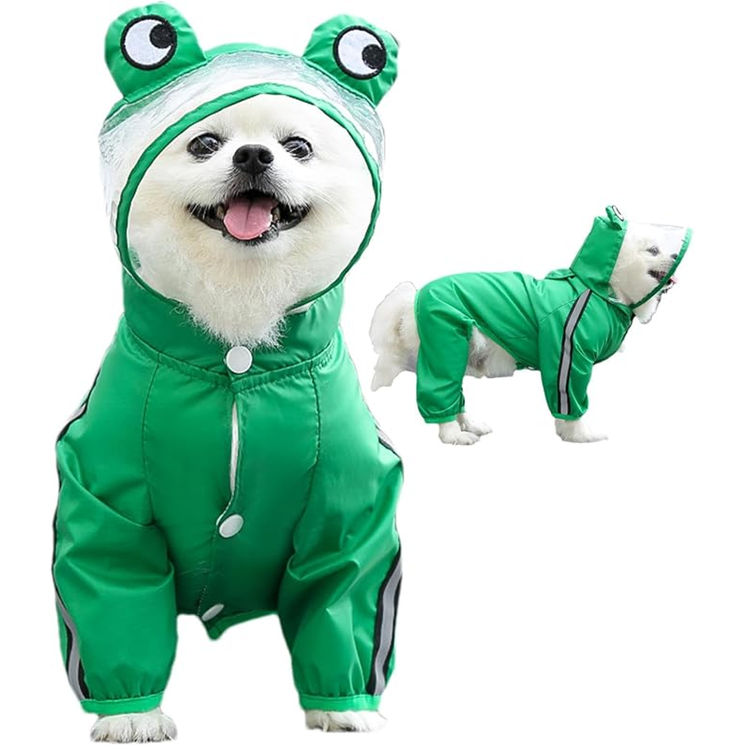 Frog-inspired dog raincoat from Froggy Paws